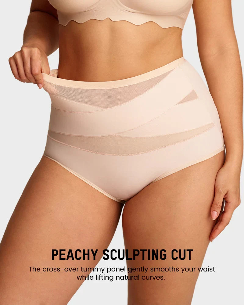 💖💖Last Day-Buy 1 Get 3 Packs🎁Plus-Size High-Waist Cross Tummy Control Panties