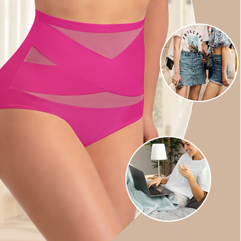 💖💖Last Day-Buy 1 Get 3 Packs🎁Plus-Size High-Waist Cross Tummy Control Panties