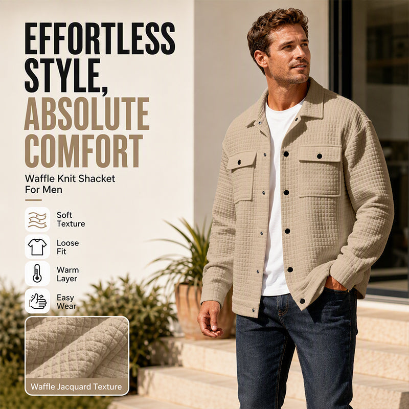 π₯ Menβs Casual Waffle-Textured Jacket β Stylish, Comfortable & Easy to Layer
