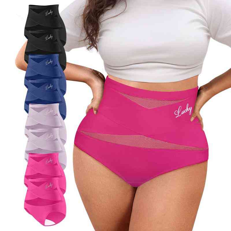 💖💖Last Day-Buy 1 Get 3 Packs🎁Plus-Size High-Waist Cross Tummy Control Panties