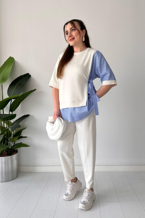 2025 New Design👗 Stylish Long Sleeve Garnished 2-piece Suit