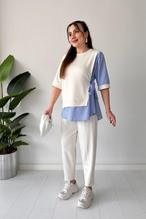 2025 New Design👗 Stylish Long Sleeve Garnished 2-piece Suit