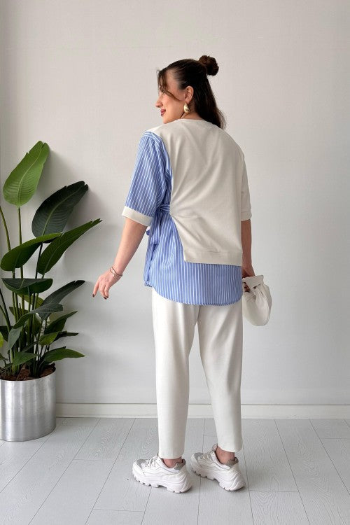 2025 New Design👗 Stylish Long Sleeve Garnished 2-piece Suit