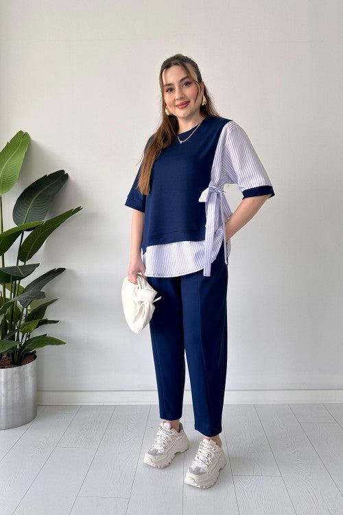 2025 New Design👗 Stylish Long Sleeve Garnished 2-piece Suit