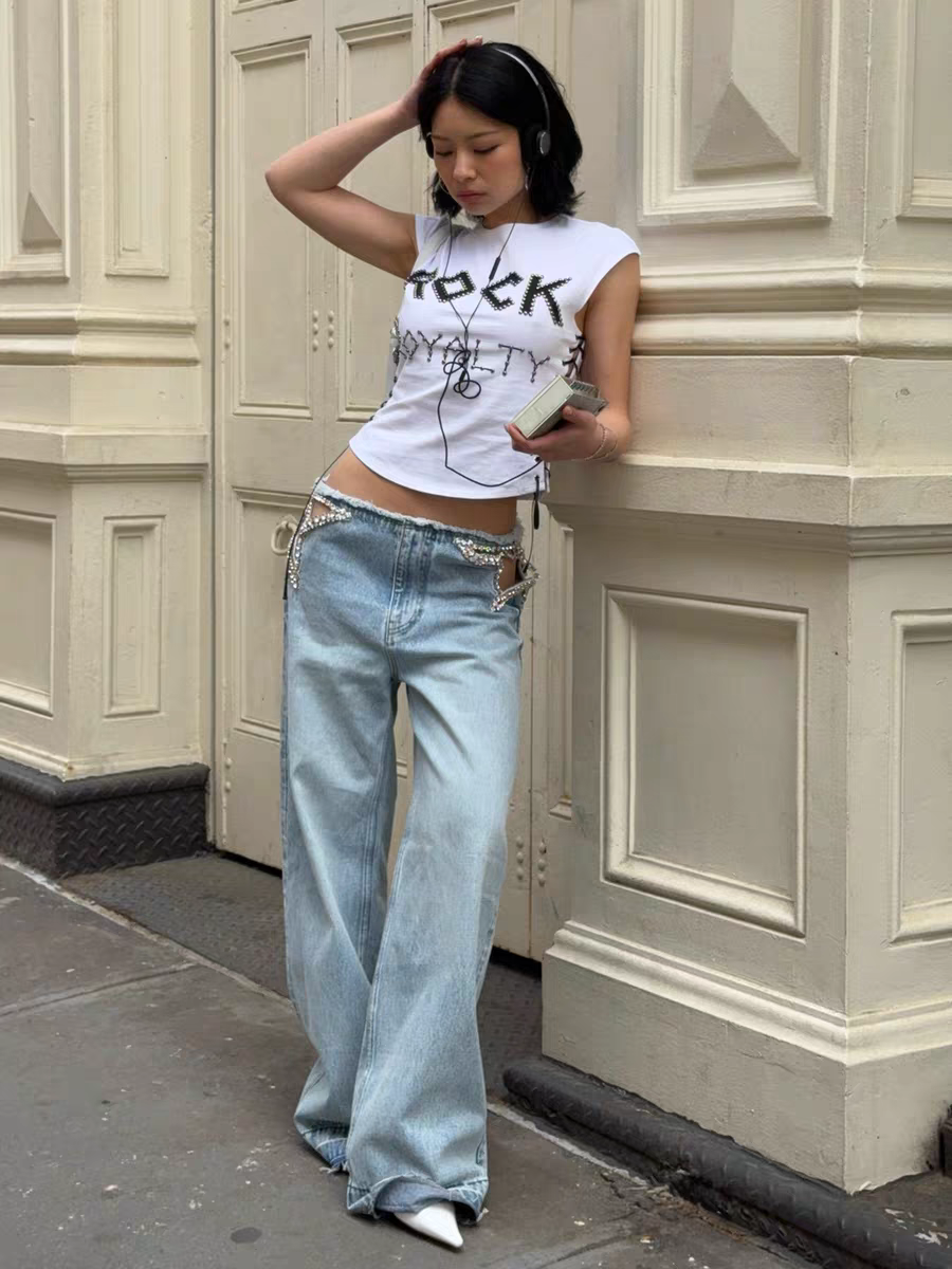Tamannaah Studded Denim Jeans