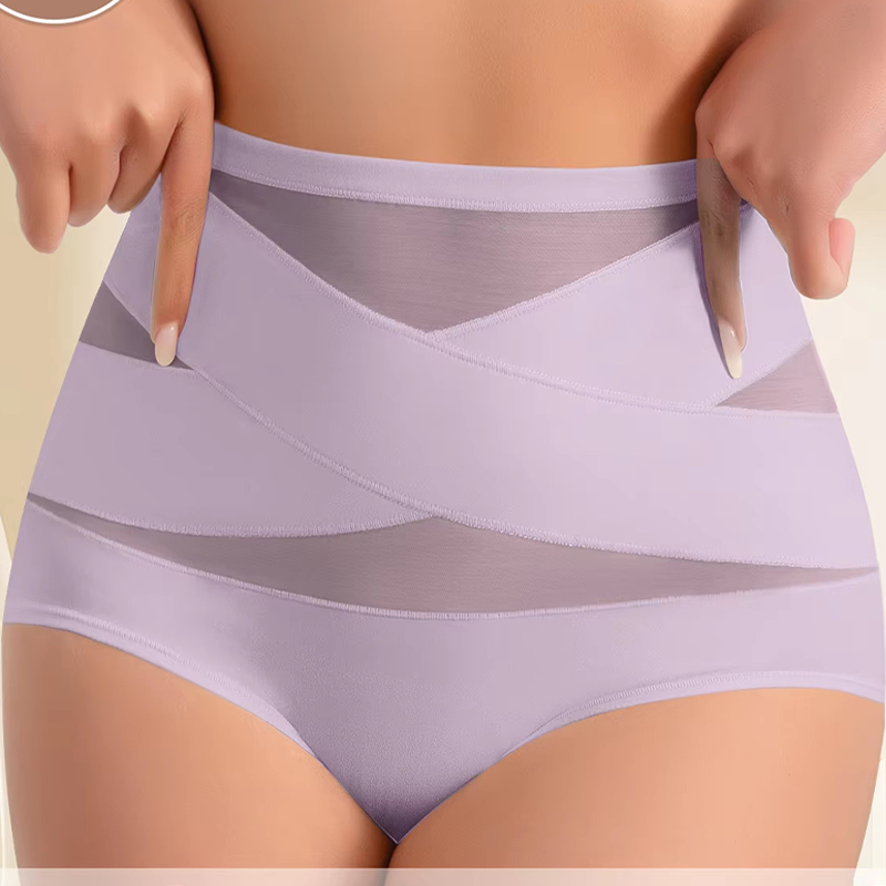 💖💖Last Day-Buy 1 Get 3 Packs🎁Plus-Size High-Waist Cross Tummy Control Panties