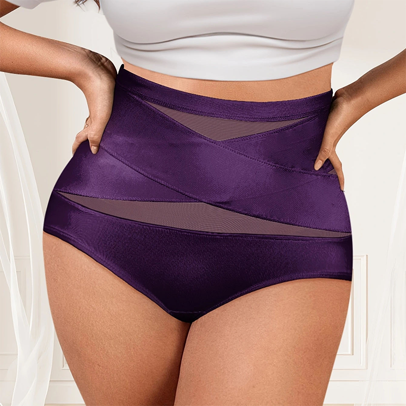 💖💖Last Day-Buy 1 Get 3 Packs🎁Plus-Size High-Waist Cross Tummy Control Panties