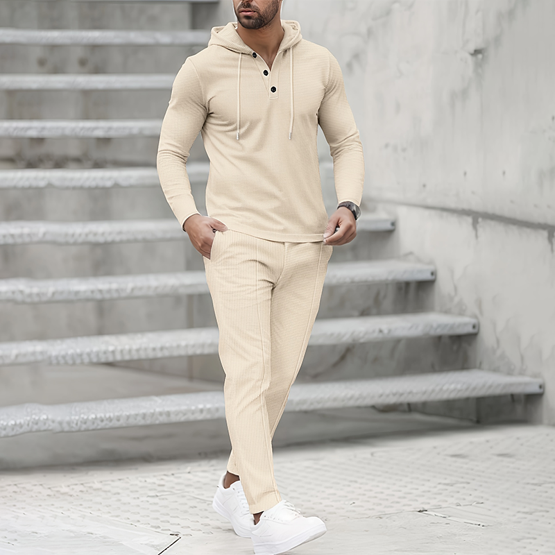 Men’s Solid Color Breathable Activewear Set